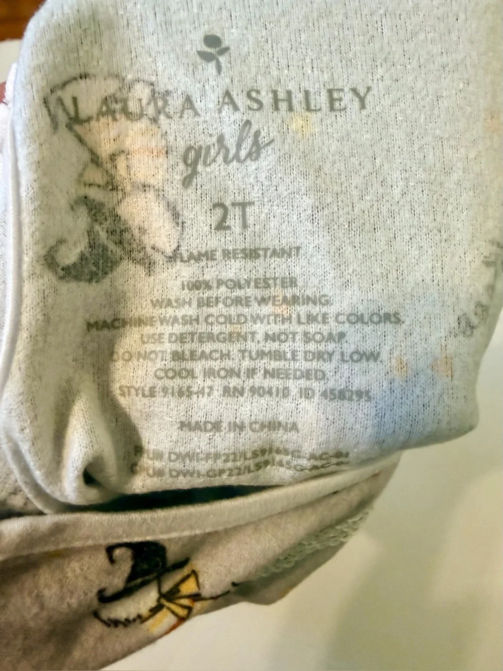 Laura Ashley Girls 2T Witch Scotty Halloween Nightgown NWT